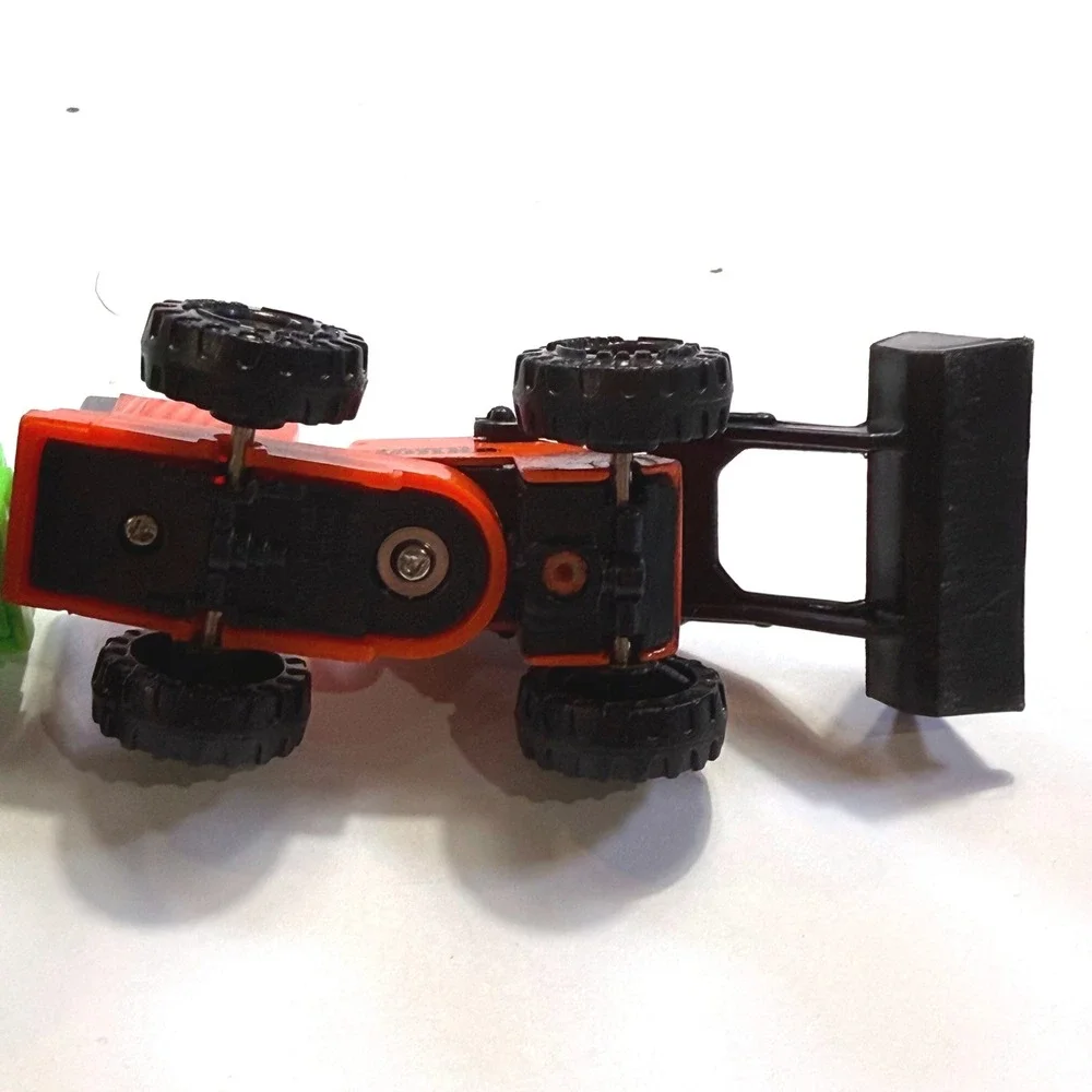 Vintage Tonka Diecast Construction Vehicle Lot Green Cement Mixer Orange Loader